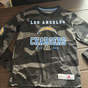 Los Angeles Chargers Camouflage Long Sleeve Jersey Shirt